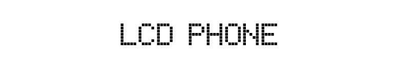 lcd phone font preview