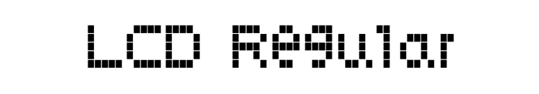 LCD Regular font preview
