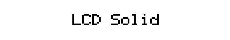 LCD Solid font preview