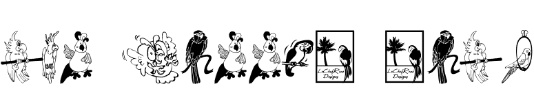 LCR Parrot Talk font preview
