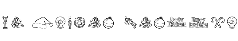 LD Symbol Holiday font preview