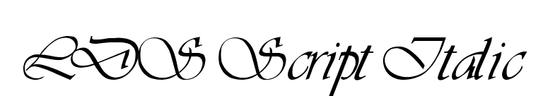 LDS Script Italic font preview