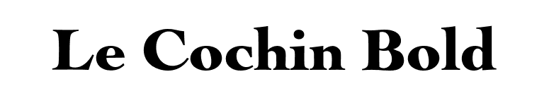 Le Cochin Bold font preview