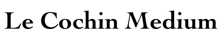 Le Cochin Medium font preview