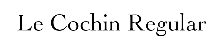 Le Cochin Regular font preview