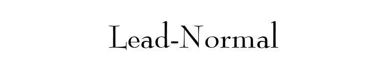 Lead-Normal font preview