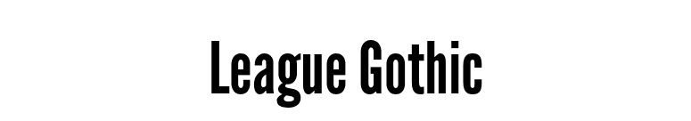 League Gothic font preview