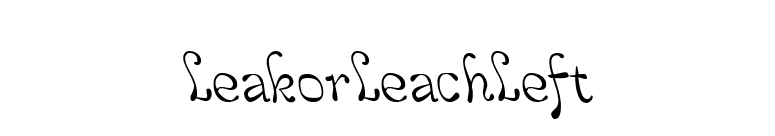 LeakorLeachLeft font preview