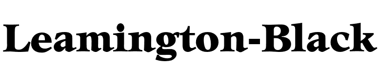 Leamington-Black font preview