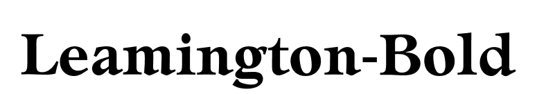 Leamington-Bold font preview