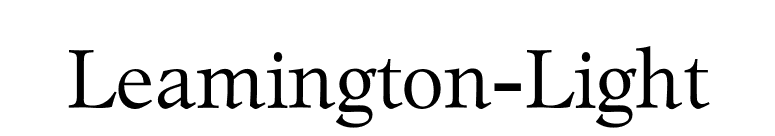 Leamington-Light font preview
