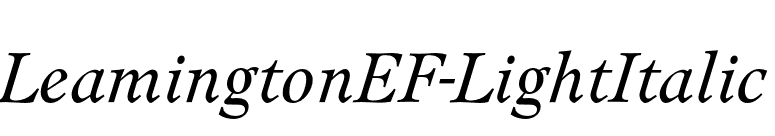 LeamingtonEF-LightItalic font preview