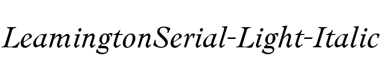 LeamingtonSerial-Light-Italic font preview