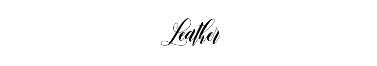 Leather font preview