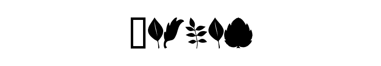 Leaves font preview