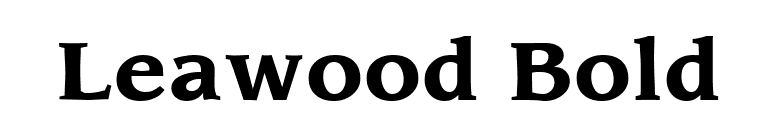 Leawood Bold font preview