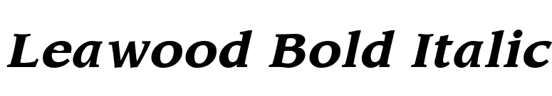 Leawood Bold Italic font preview