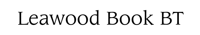 Leawood Book BT font preview