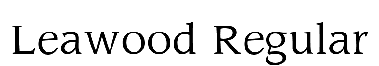 Leawood Regular font preview