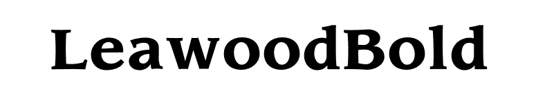 LeawoodBold font preview