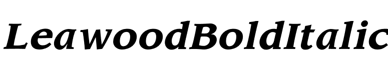 LeawoodBoldItalic font preview