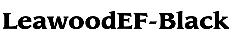 LeawoodEF-Black font preview
