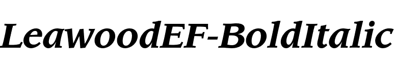 LeawoodEF-BoldItalic font preview