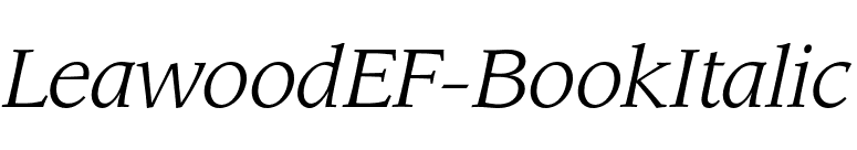 LeawoodEF-BookItalic font preview
