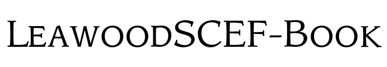 LeawoodSCEF-Book font preview
