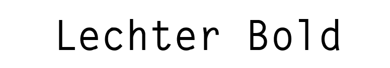 Lechter Bold font preview