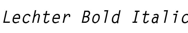 Lechter Bold Italic font preview