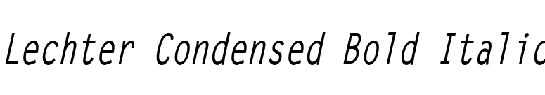 Lechter Condensed Bold Italic font preview