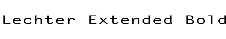 Lechter Extended Bold font preview