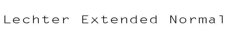 Lechter Extended Normal font preview