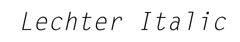 Lechter Italic font preview