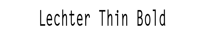 Lechter Thin Bold font preview