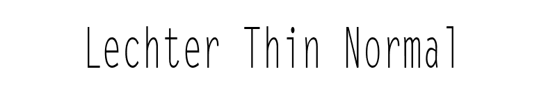 Lechter Thin Normal font preview