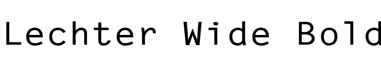 Lechter Wide Bold font preview