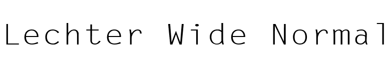 Lechter Wide Normal font preview