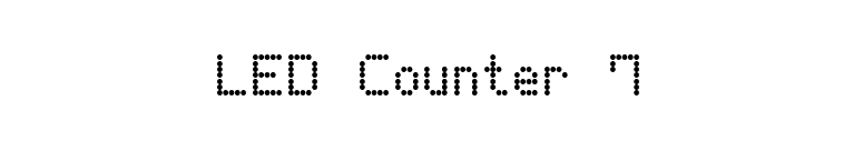 LED Counter 7 font preview