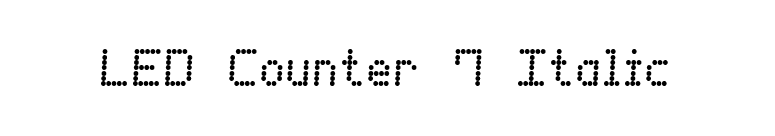 LED Counter 7 Italic font preview
