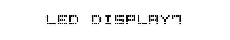 LED Display7 font preview