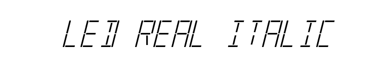 LED Real Italic font preview