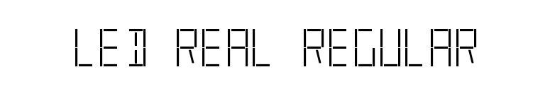 LED Real Regular font preview