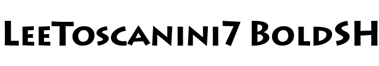 LeeToscanini7 BoldSH font preview