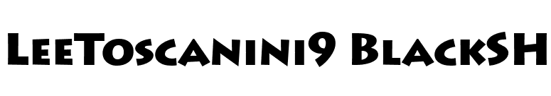 LeeToscanini9 BlackSH font preview