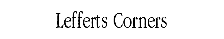 Lefferts Corners font preview