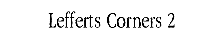 Lefferts Corners 2 font preview