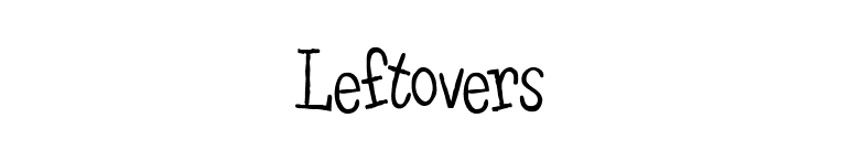Leftovers font preview