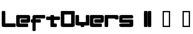 LeftOvers II 3 1 font preview